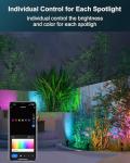 Outdoor Smart RGBW Landscape Spotlights - 4 Pack