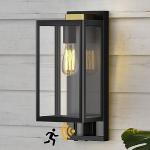 Motion Sensor Outdoor Wall Lights – Black Square Lanterns