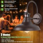Oil Rubbed Bronze Motion Sensor Barn Lights 2 Pack