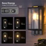 Motion Sensor Outdoor Wall Lights – Black Square Lanterns
