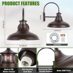 Oil Rubbed Bronze Motion Sensor Barn Lights 2 Pack
