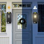 Motion Sensor Outdoor Wall Lights – Black Square Lanterns