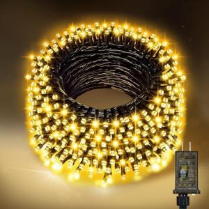 Nisocy 100FT Waterproof LED String Lights - Warm White