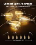 25FT LED Outdoor String Lights with Shatterproof Bulbs