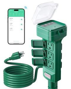 SURAIELEC Outdoor Smart Plug with 6 Outlets