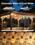 Meewata 50ft Smart RGBIC Outdoor String Lights