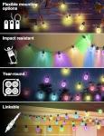 Meewata 50ft Smart RGBIC Outdoor String Lights