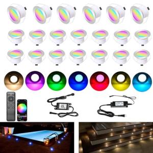 20-Piece Smart WiFi-Controlled LED Deck Light Kit