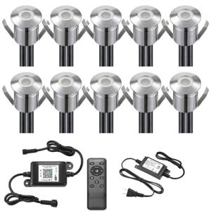 Smart WiFi LED Deck Lights Kit - 10pcs RGB