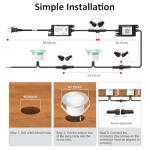 INDARUN RGB Outdoor Deck Lights with Remote
