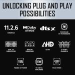 Nakamichi 11.2.6 Dolby Atmos Soundbar with Subwoofers