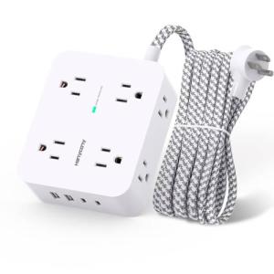 HANYCONY 8 Outlet Power Strip with USB Ports