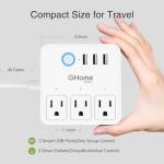 GHome Smart Power Strip with USB Ports & Smart Outlets