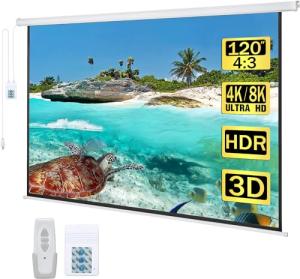 Kayle 120" Motorized Projector Screen with Remote