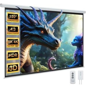 YODOLLA 120-Inch Motorized Electric Projector Screen