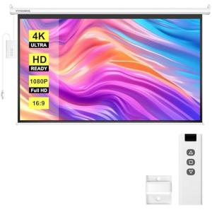 VIVOHOME 100-Inch Motorized Projector Screen with Remote