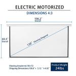 Kayle 120" Motorized Projector Screen with Remote