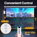 VIVOHOME 100-Inch Motorized Projector Screen with Remote