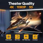 VIVOHOME 100-Inch Motorized Projector Screen with Remote