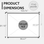 YODOLLA 120-Inch Motorized Electric Projector Screen