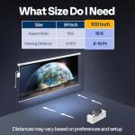 VIVOHOME 100-Inch Motorized Projector Screen with Remote