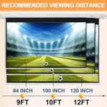 YODOLLA 120-Inch Motorized Electric Projector Screen