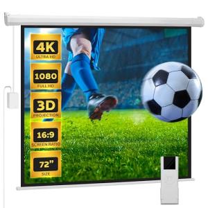 Pyle 72" Motorized Projector Screen with Remote