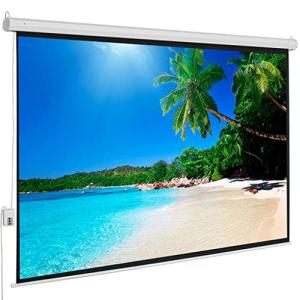 100-Inch Motorized Projector Screen with Remote