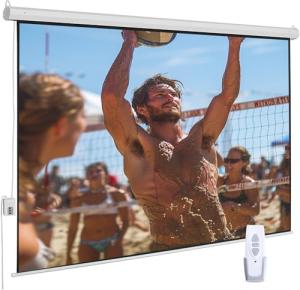 94" Electric Projector Screen with Remote Control