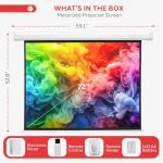 Pyle 72" Motorized Projector Screen with Remote