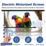 84-Inch Motorized HD Projector Screen with Remote