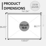 YODOLLA 150" Motorized 4K HD Projector Screen