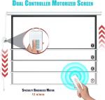 94" Electric Projector Screen with Remote Control