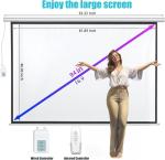 94" Electric Projector Screen with Remote Control