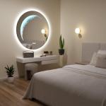 30" Round LED Smart Mirror with Dimmable Light
