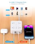 HANYCONY 8 Outlet Power Strip with USB Ports