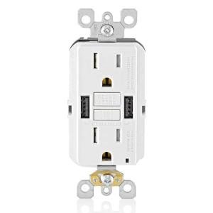 Leviton 15A SmartlockPro USB Charger Outlet