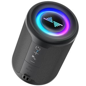 LENRUE Portable Bluetooth Speaker with Lights & Sound