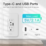 Smart USB Wall Outlet with Remote Control