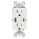 Leviton 15A SmartlockPro GFCI USB Wall Charger