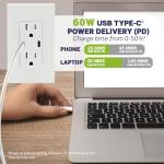Leviton 60W In-Wall USB Type-C Charger