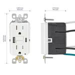 Leviton 15A SmartlockPro GFCI USB Wall Charger