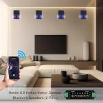 Herdio 6.5-Inch Outdoor Bluetooth Speakers with Amplifier