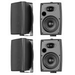 800W Waterproof Bluetooth Outdoor Speaker System - 4 Pack