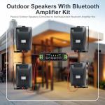 800W Waterproof Bluetooth Outdoor Speaker System - 4 Pack