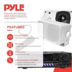 PYLE 3.5" Outdoor Speakers & 200W Receiver Set