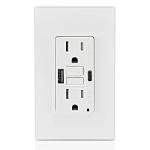Leviton 15A SmartlockPro GFCI USB Wall Charger
