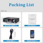 200W Bluetooth Mini Stereo Amplifier with Remote