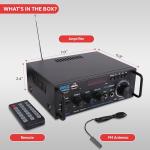 Pyle 200W Bluetooth Stereo Power Amplifier