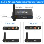 Tendak Wireless Audio Transmitter & Receiver, 160 ft Range